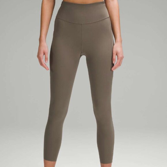 Lululemon Fast/Free High Rise Tight Leggings 25” Pockets Gray Sage Size 2 - Picture 1 of 6